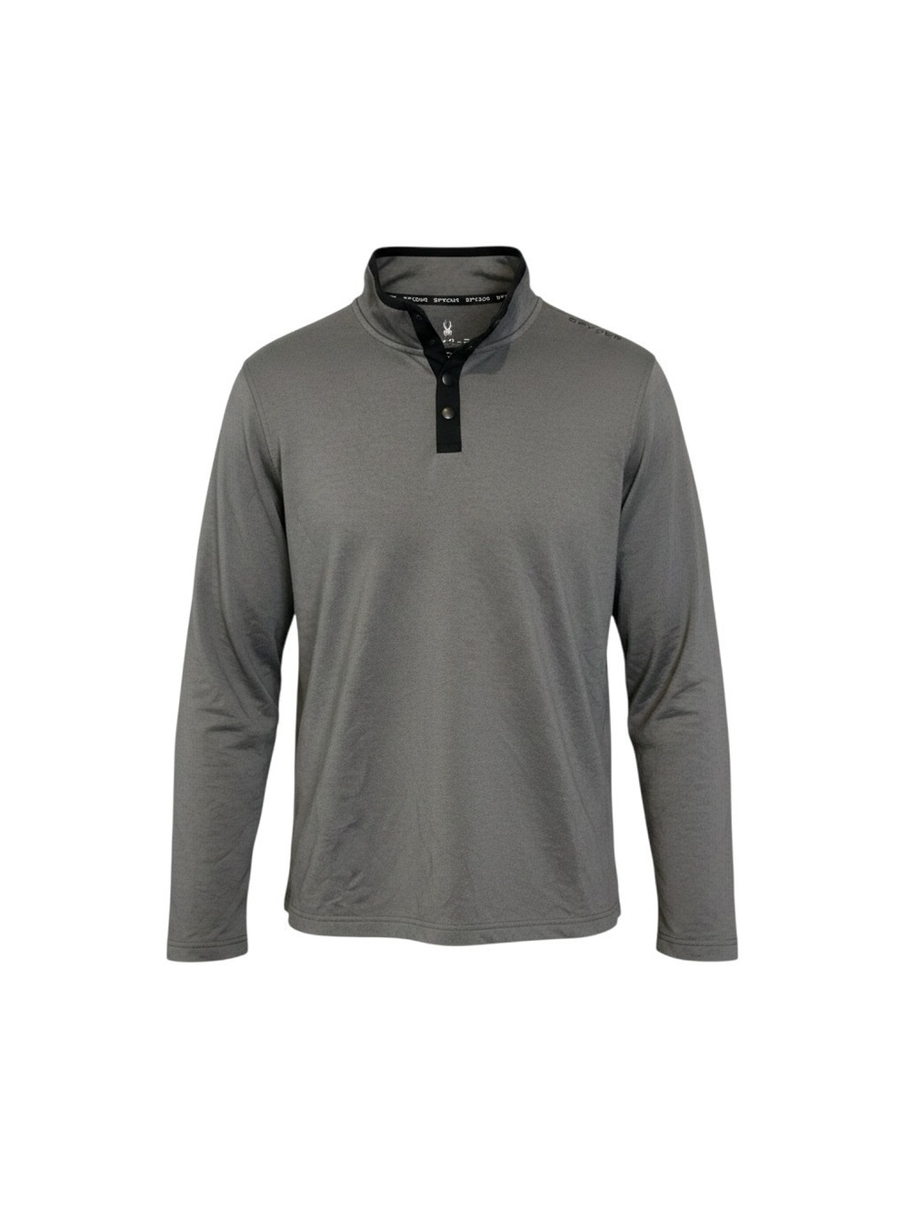 Spyder Men's Gray Long Sleeve Pullover Henley Shirt